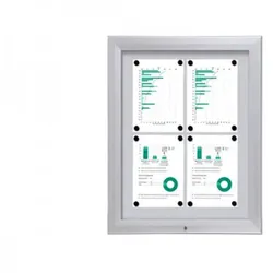 Schaukasten Premium BT46 Outdoor 2x2 DIN A4 Schaukästen für Aussen aus Aluminium