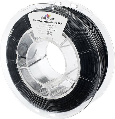 Spectrum Filaments 81447 FlameGuard PLA Filament PLA flammhemmend, hitzebeständig 1.75mm 250g Schwarz, Black 1St.