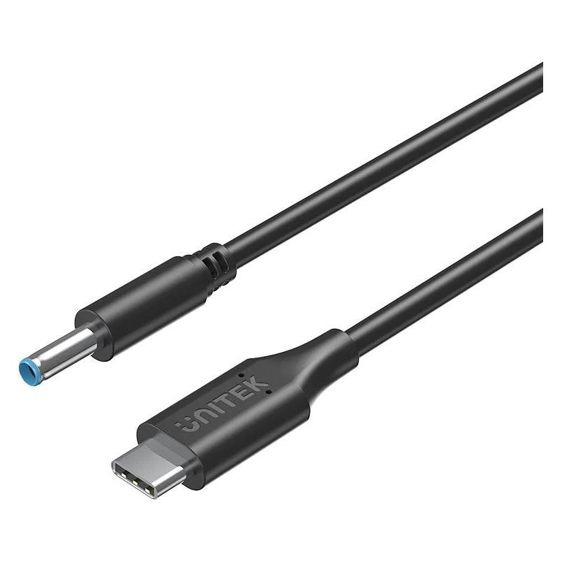 Unitek KABEL ZASILAJĄCY DO HP 65W USB-C DC 4 5MM (1.80 m) (C14117BK-1.8M)