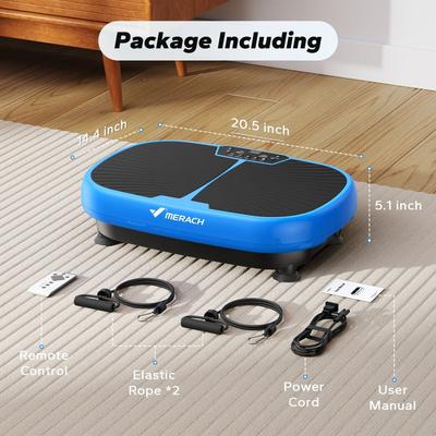 Uplift Essentials EMS Vibration Plate Exercise Machine For Lymphatic Drainage Pain Relief And Fat Burning blue