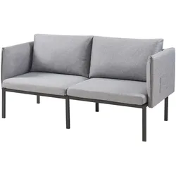 En.Casa, Sofa + Bettsofa, 2-Sitzer-Sofa Kamar 69x158x63 cm Grau (2-Sitzer)