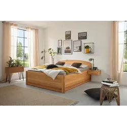 DECKER Bett Laura 180 x 200 cm Holz Braun Buche