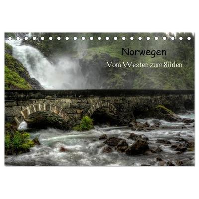 Norwegen - Vom Westen zum Süden (Tischkalender 2026 DIN A5 quer), CALVENDO Monatskalender