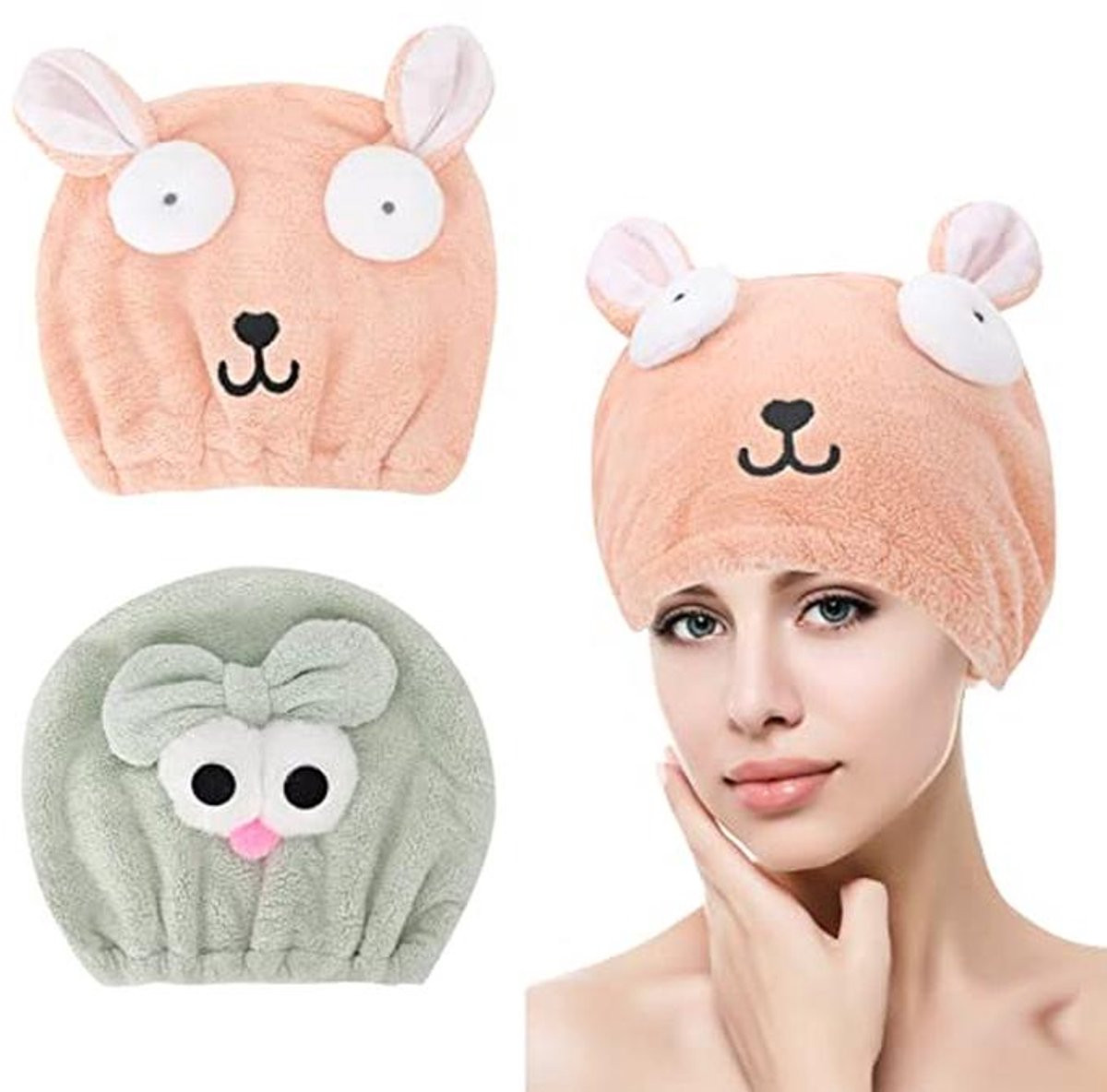 Microfibre Haar Turban Towel - Sneldrogende en super absorberende handdoek voor volwassenen