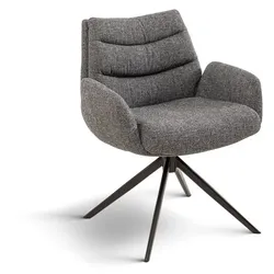 Stuhl Valdez XL Stoff Grau Anthrazit