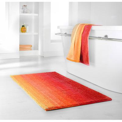 Badematte DYCKHOFF "Colori 09285" Gr. 4, rot, H:14mm, Bio-Baumwolle, Badematten, Badematte