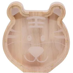VR Shinecon, Spardose, Holz Spardose Tigerkopf Modell