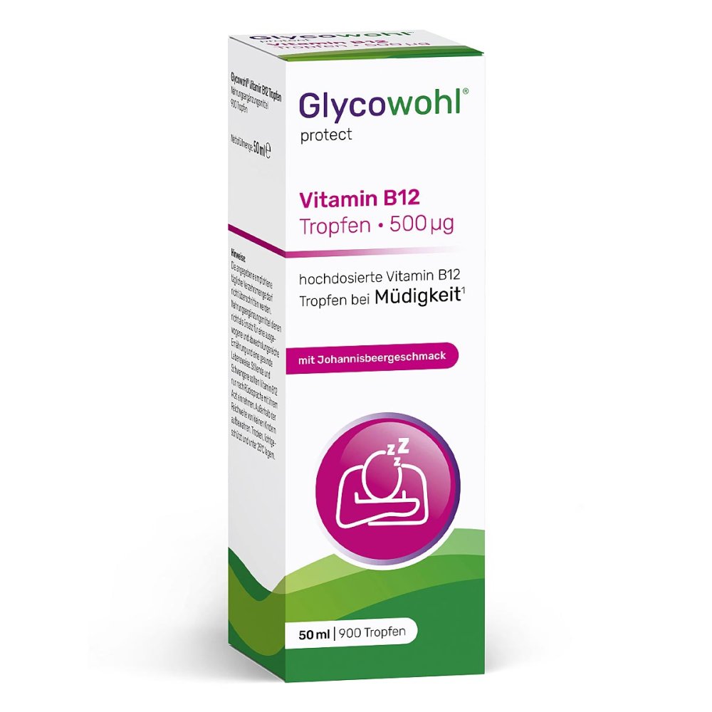 Heilpflanzenwohl GmbH Glycowohl Vitamin B12 Tropfen 500 µg bei Müdigkeit 20352014