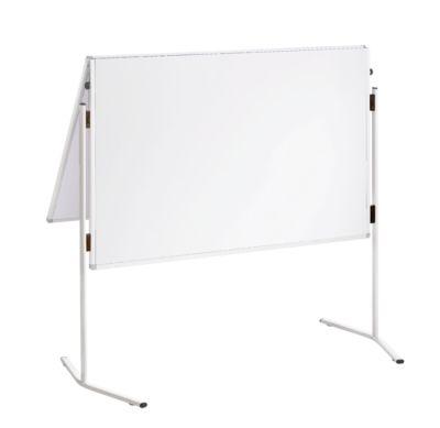 Franken Moderationstafel ECO, 1200 x 750/1500 mm, klappbar, beidseitig, mit Rollen, weiß/Karton