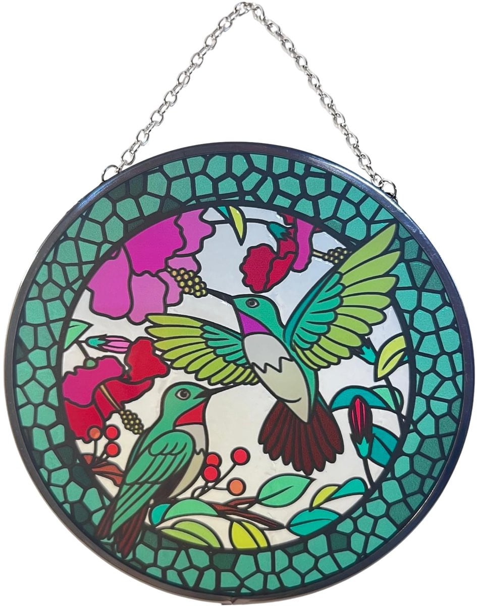 Kolibrie Design Gebrandschilderd Glas Suncatcher - Window Art Decoratie - 15,5 cm