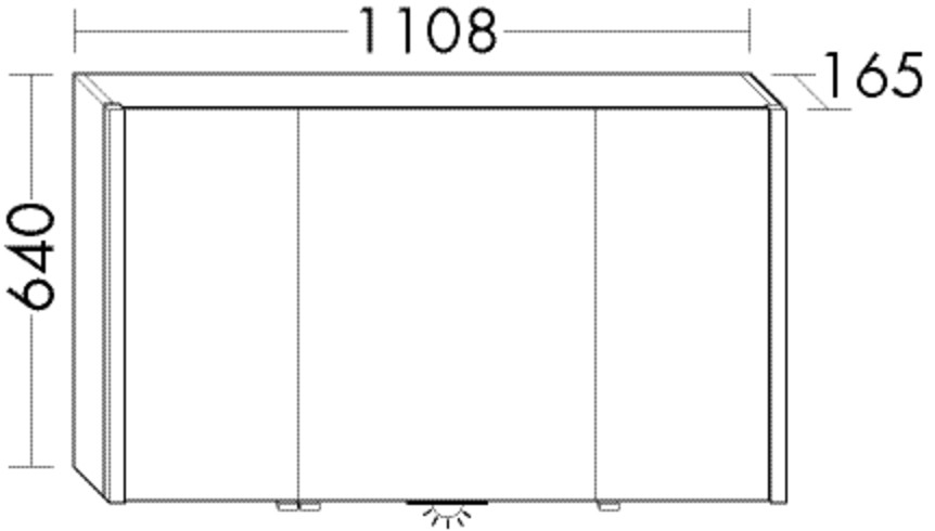 Burgbad Spiegelschrank Sys30 Preisgruppe 1 Aqua 640x1108x165 System 30 Preisgruppe 1 Aqua SPRY110R320