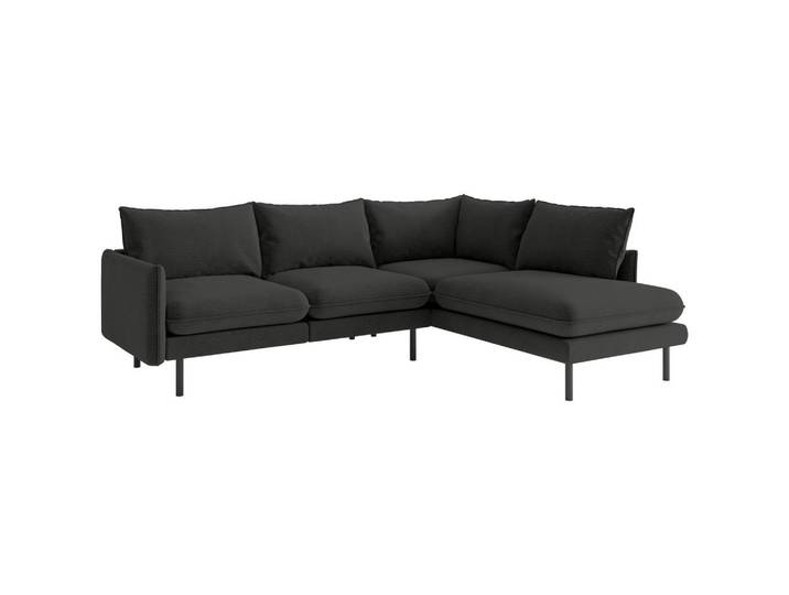 Ecksofa Samos Dunkelgrau S: 267x204 cm