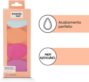 Beauty List Set 4 Esponja Base Líquida e Pó