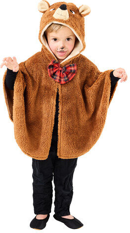 Kinder-Poncho "Bärchen", braun