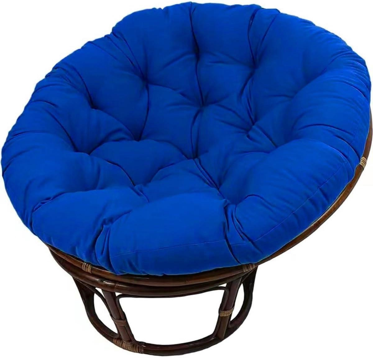 Papasan Stoelkussen - Rond Kussen - Koningsblauw