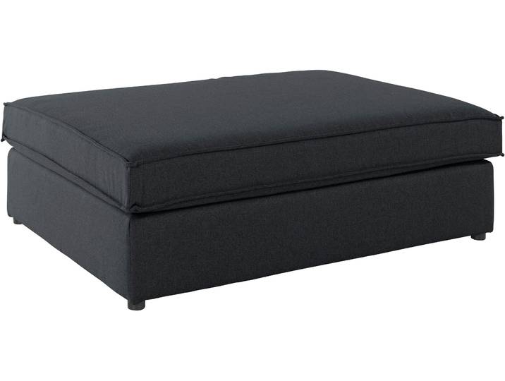 Polsterhocker, Baumwollmix, Anthrazit, 130×100 cm, Fester Sitzkomfort, Landhaus, RAUM.ID