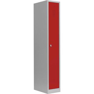 Lüllmann Spind 510114, rot, 1 Abteil, mit Drehriegelschloss, 32 x 180 cm