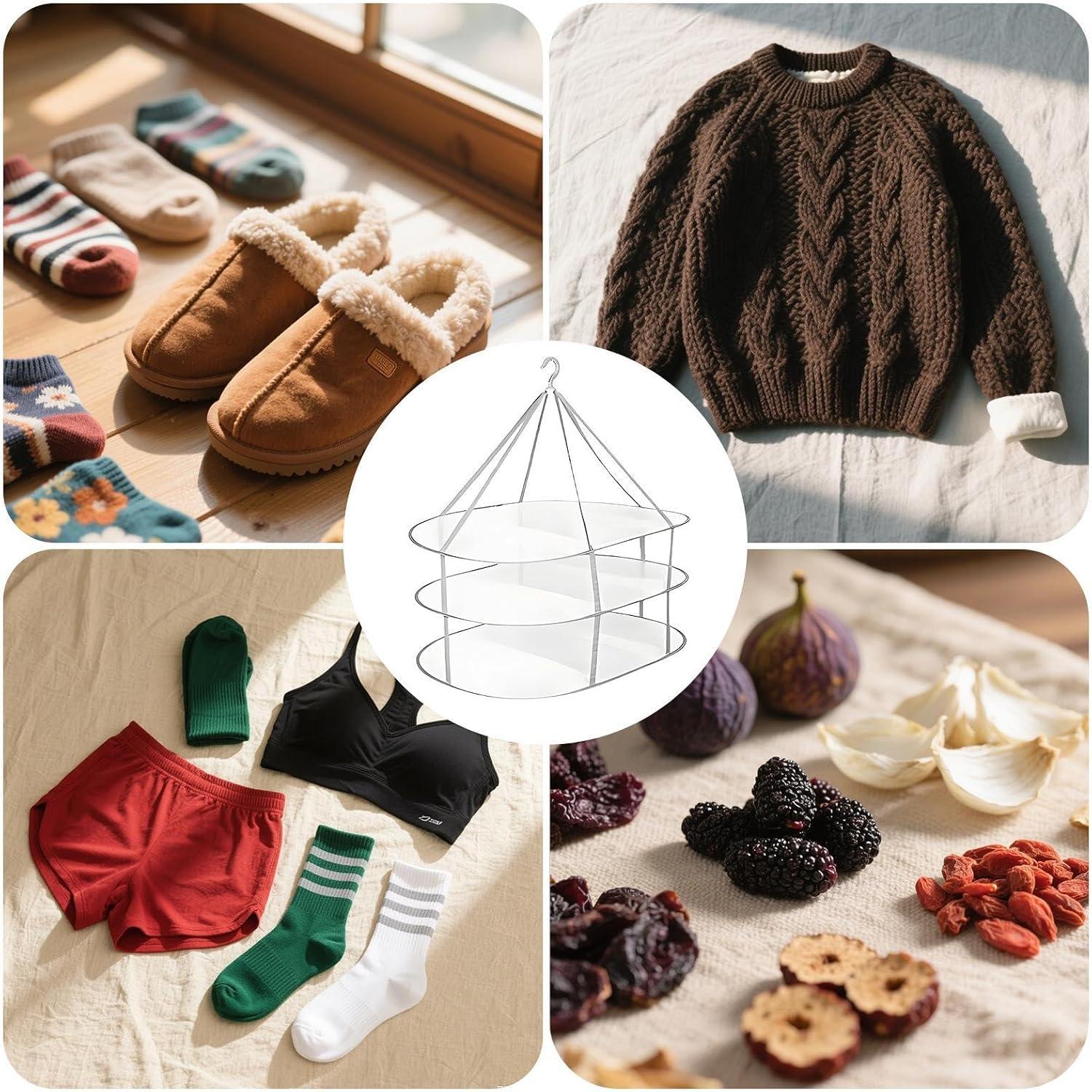 Wäscheständer zum Trocknen von Kleidung - tragbarer Netzrahmen mit leichtem Design für drinnen und draußen, zum Trocknen von Pullovern und Spielzeug auf Reisen, in der Wohnung und im Haushalt