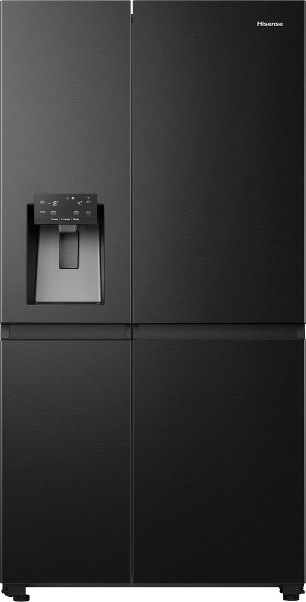 Hisense RS818N4IFD Amerikaanse koelkast met water- en ijsdispenser, RVS, 632 liter
