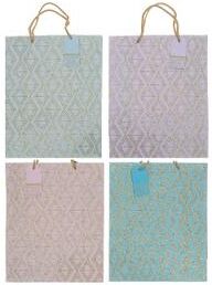 IH Casa Decor Gift Bags Diamond Pattern Assorted X-Large - Set of 12