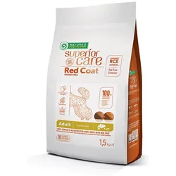 NATURES PROTECTION Superior Care Red Coat Getreidefrei Lachs & Krill für ausgewachsene Hunde kleiner Rassen 1,5 kg
