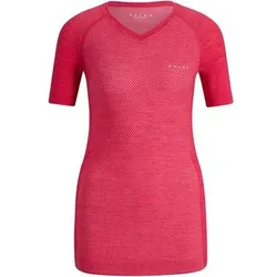 FALKE Damen Kurzarmshirt Wool-Tech Light, Größe L in Rot Rot