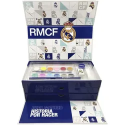 CyP Brands Real Madrid Activity set briefcase, Reisekissen, Blau, Weiss, Mehrfarbig