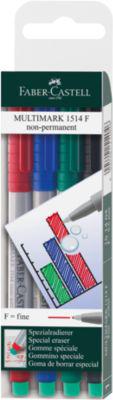 Marker Faber-Castell Multimark, 4er-Set, F, non-permanent