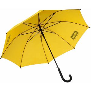 Idena Regenschirm 50113, gelb, Auf-Automatik, Ø 100 cm, 88 cm, Stockschirm