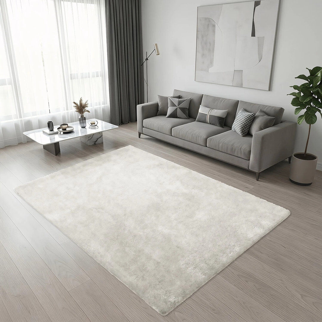 Latitude Vive Solid Colour Standard Area Rug CREAM Rectangle 160 x 230 cm