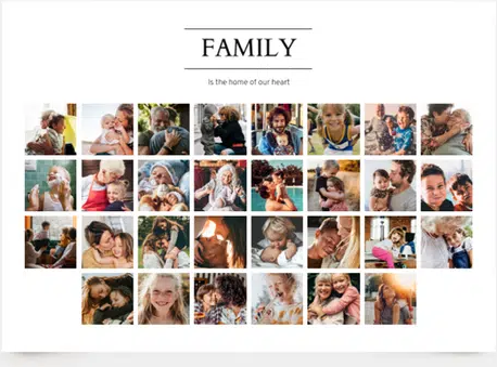 Myposter Fotocollage "Family is the home of our heart" auf Poster