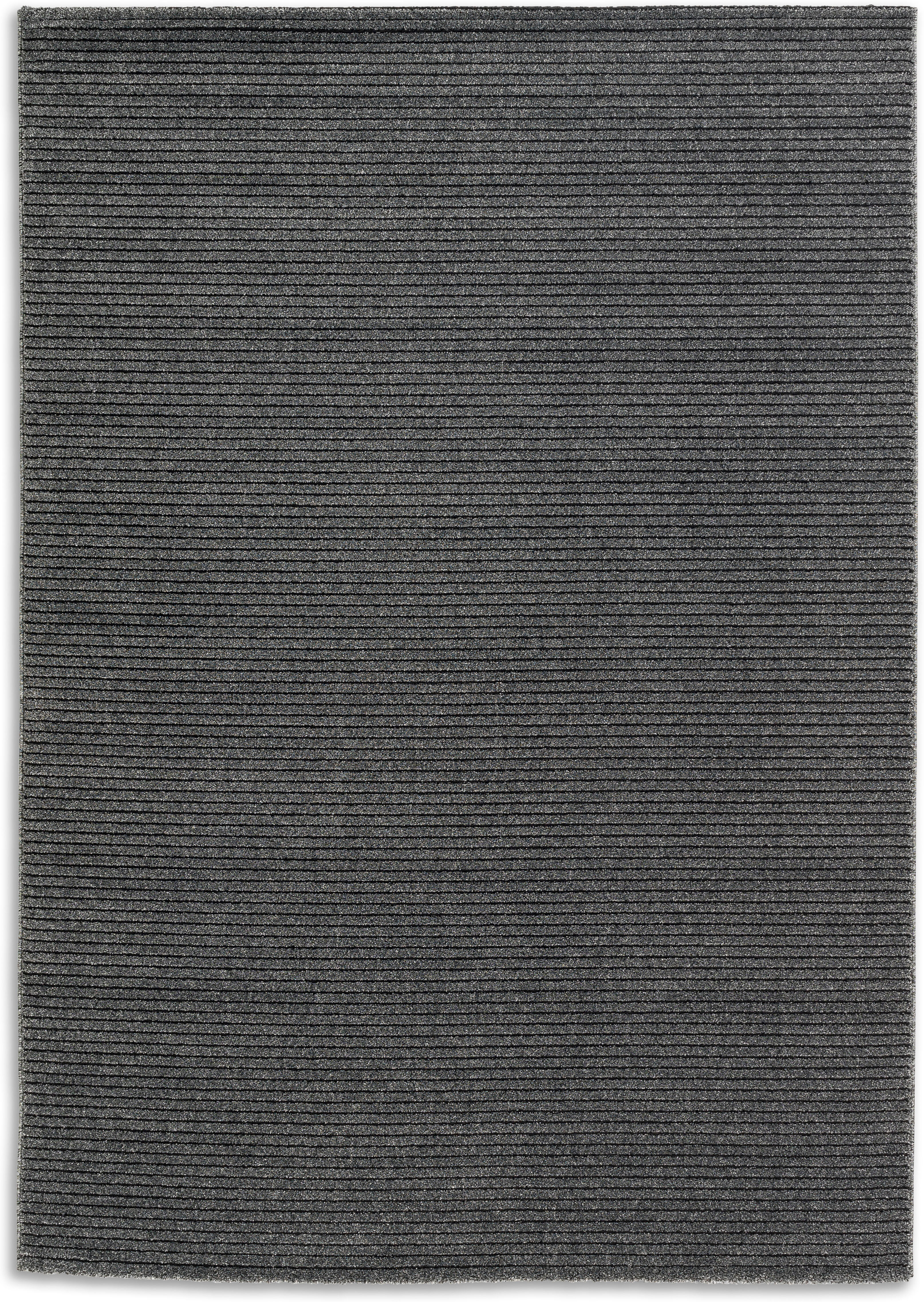 Teppich "Pure 6317-241", grau (anthrazit), B:160cm H:22mm L:230cm, Kunstfaser, SCHÖNER WOHNEN-KOLLEKTION, Teppiche, Teppich, Kurzflor, Hoch Tief Struktur, Wohnzimmer, Schöner Wohnen Kollektion anthrazit B : 160cm 1 Stk., 22mm, L: 230cm