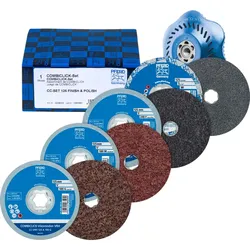 PFERD TOOLS COMBICLICK-Vliesronden-Set 125mm mit CC-H-GT-Stützteller - 42098003