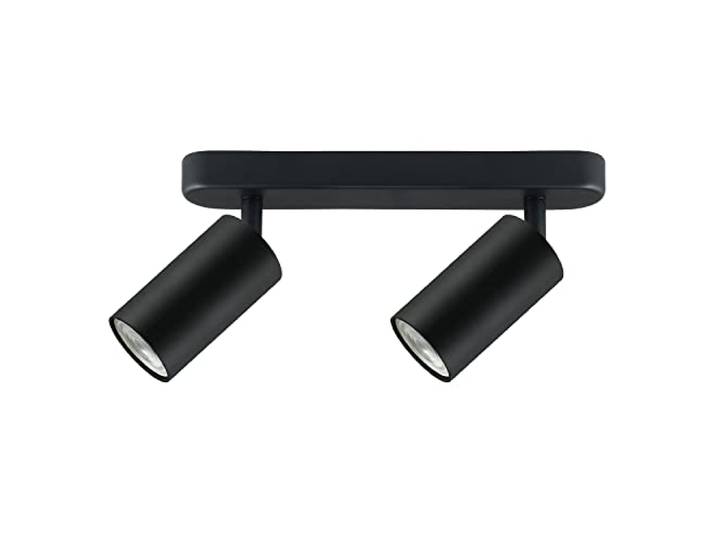 Maclean MCE452 B spot de plafond 2-flammes 2xGU10 douille pour ampoules LED & halogènes jusqu'à 35W plafonnier applique murale 55x100mm rotatif pivotant (2-flammes sans ampoules\, noir)