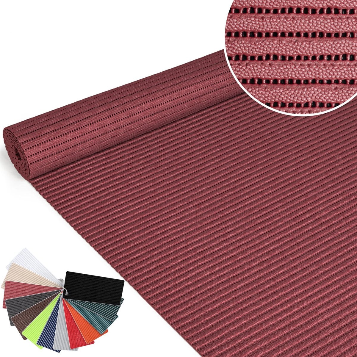 ANRO Badmat Bordeauxrood 65x300 cm - Antislip en Sneldrogend