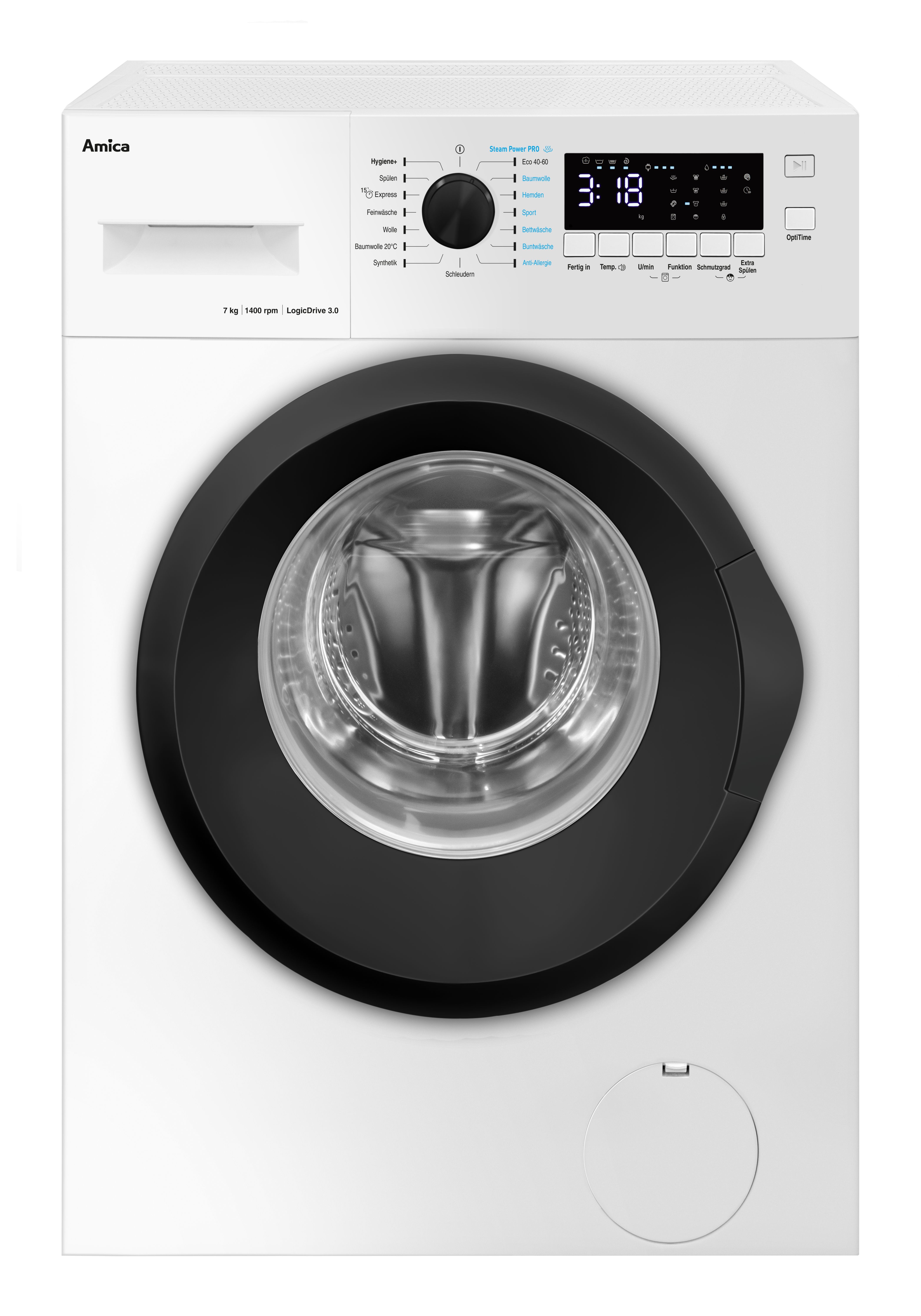 Amica WA15EX 7 kg Frontlader Waschmaschine 1300 U/min aquaStop Funktion AutoClean WA 15EX