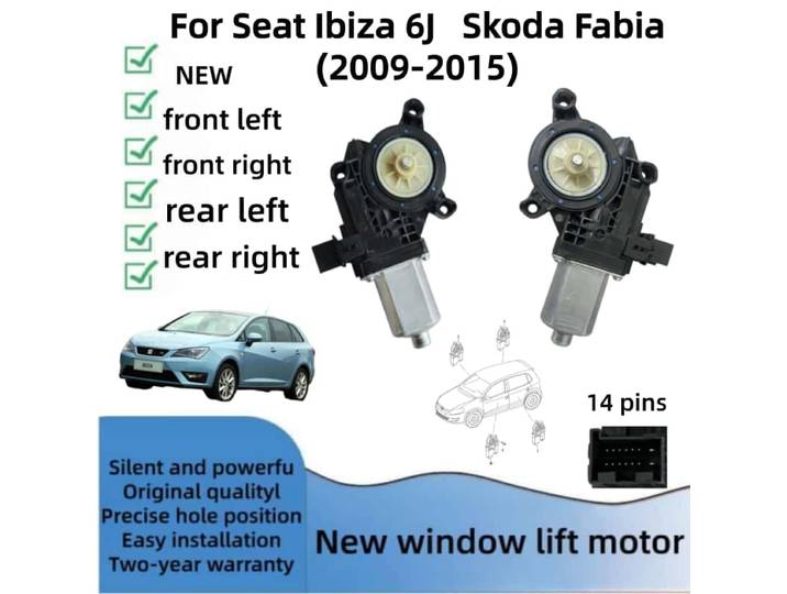 Moteur de lève-vitre neuf pour Seat Ibiza 6J et Skoda Fabia (2009-2015) - Références : 6R0959801, 6R0959802, 6R0959801M, 6R0959812, 6R0959811, 6R0959802C, 6R0959801A