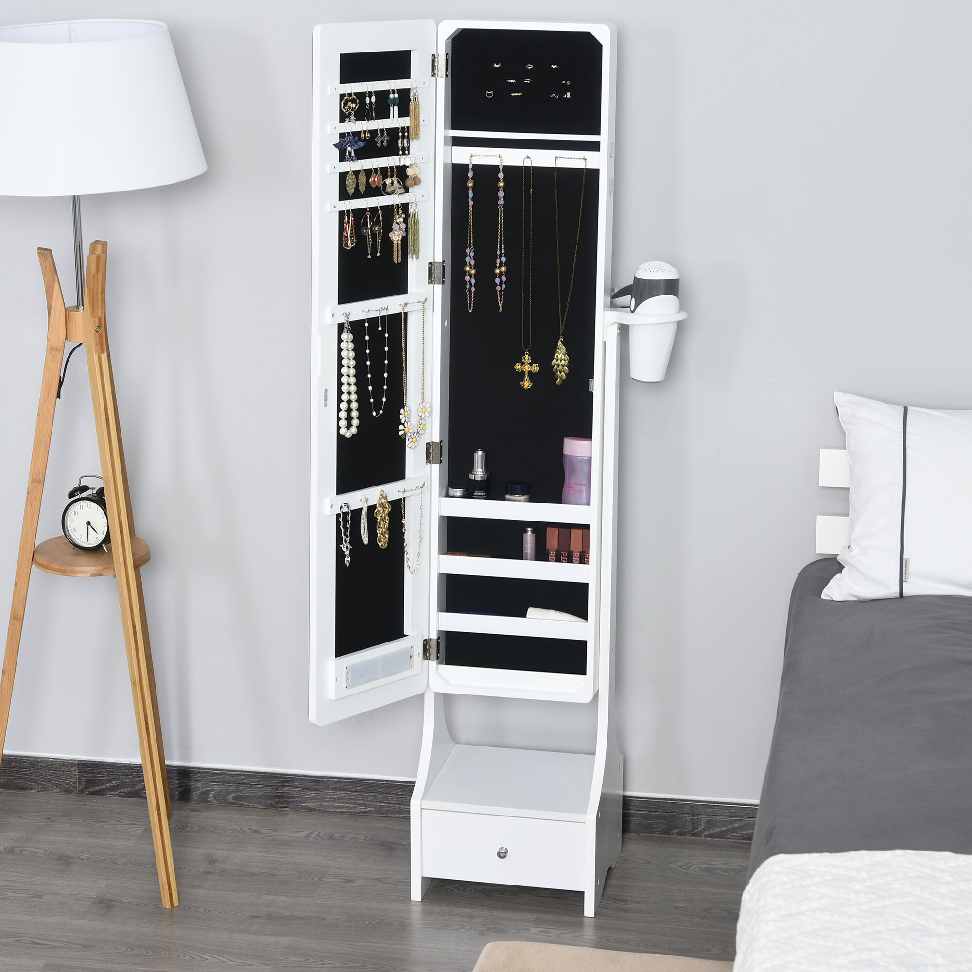 Altro Armadio Portagioie Specchio E Luci Led Regolabili Con Interruttore Touch