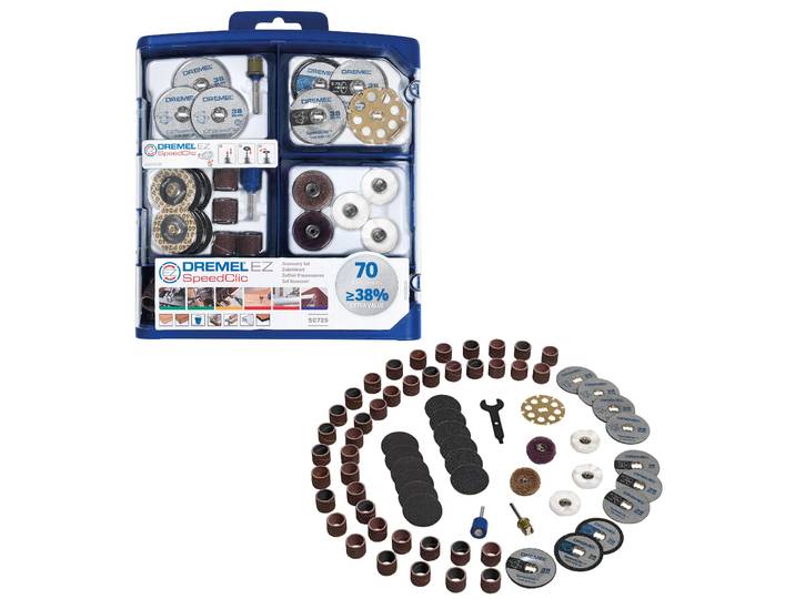 Coffret de 70 accessoires DREMEL 2615E725JA EZ SpeedClic