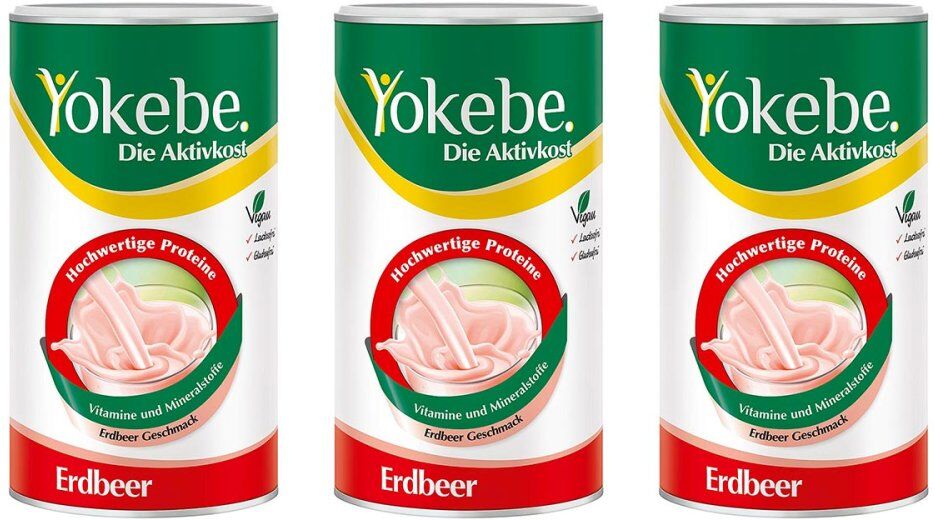 Yokebe Erdbeer - Diätshake zur Gewichtsabnahme - mit Protein
