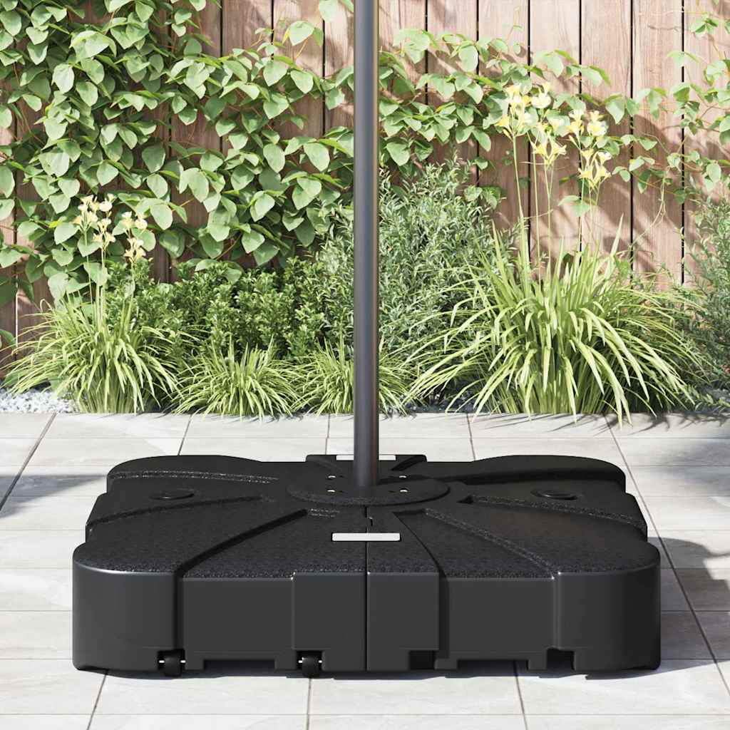 vidaXL Base de parasol à bras déporté 150kg Noir