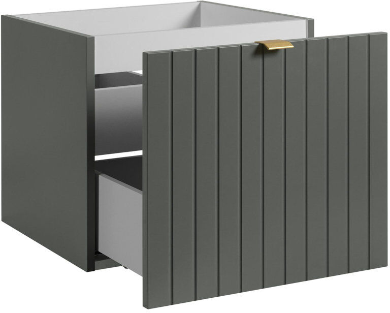 Metro 491 mm Wall Mounted Single Double Bathroom Vanity Base Grey 430cm H X 491cm W X 416cm D