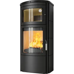 Kaminofen Hark Roma GT ECOplus 7 kW - Ofenkacheln: opak-schwarz - Korpus: graphit
