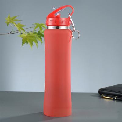 Uplifted Trends Insulated Stainless Steel Water Bottle With Straw For Fitness Cycling And Travel red