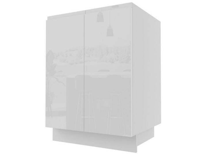 Feldmann-Wohnen Unterschrank Florence (Florence, 1-St) 60cm Front- & Korpusfarbe wählbar grifflos 2-türig Soft-Close-Funktion
