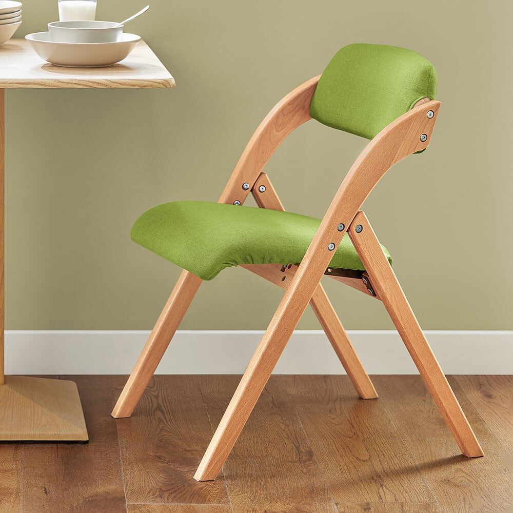 SoBuy Chaise verte pliante en bois avec dossier Vert 47x77x60cm