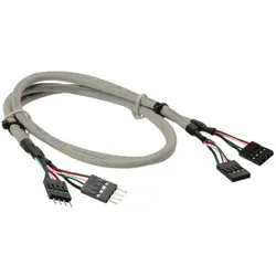 INLINE USB 2,0 Verlängerung, intern, 2x 4pol Pfostenstecker auf Pfostenbuchse, 0,6m