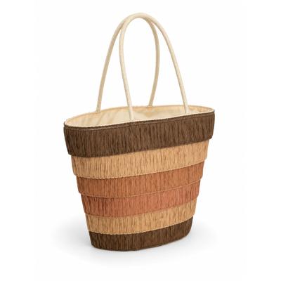 Schultertasche "Teneriffa", Damen, Gr. B/H/T: 42cm x 31cm x 17cm onesize, beige (natur), Jute, COLLEZIONE ALESSANDRO, Taschen Schultertasche, aus Stroh