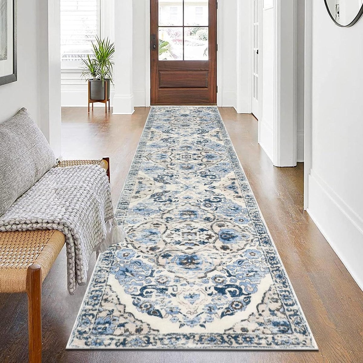 Gangloper Vloerkleed Loper Blauw - 60 x 240 cm - Polyester