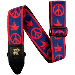 Ernie Ball EB4698 Red and Blue Peace Dove - Gitarrengurt